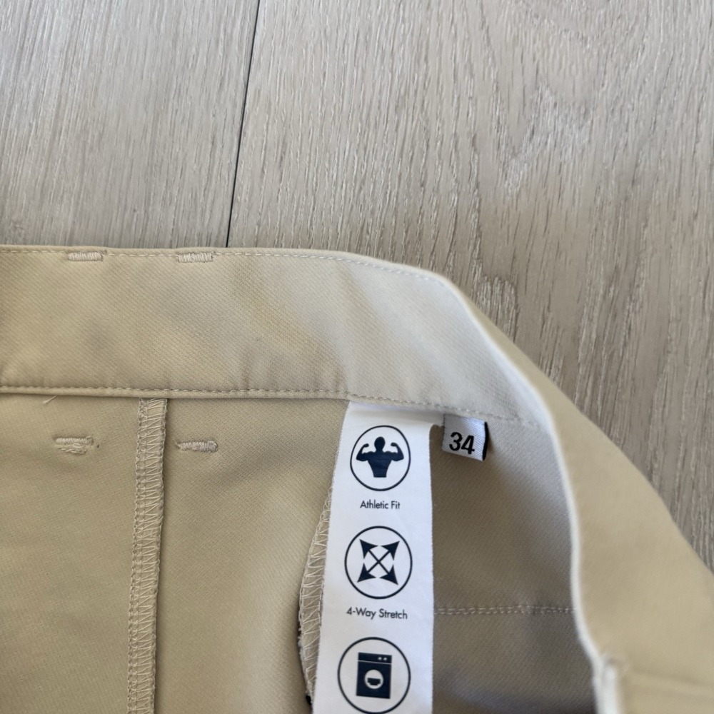 State and Liberty Shorts Mens Size 34 Beige Tan 9" Performance Stretch Athletic - Picture 6 of 13